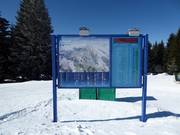 Plan des pistes avec informations opérationnelles actuelles dans le domaine skiable de Kopaonik