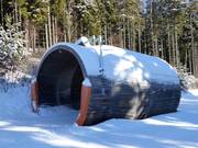 Le tunnel Lella sur la piste de descente vers la vallée