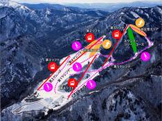 Plan des pistes Hida Kawai