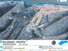 Plan des pistes Zábava – Hruštín