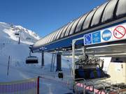 Tanzbödenbahn - 6 places | Télésiège rapide (débrayable) avec capots de protection et sièges chauffants