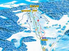 Plan des pistes Luisino Údolí