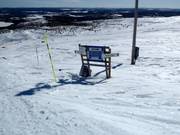 Signalisation des pistes dans le domaine skiable Dundret Lapland