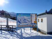 Panneau d'information moderne avec affichage du statut au Venet