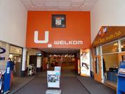 Zone d'entrée du hall de ski