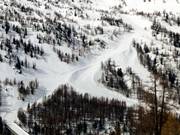 Piste facile Chamois Chapland, qui mène au centre du village