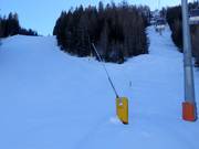 Enneigement de la descente vers la vallée