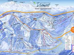 Plan des pistes Espace Diamant – Les Saisies/Notre-Dame-de-Bellecombe/Praz sur Arly/Flumet/Crest-Voland