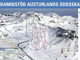 Plan des pistes Oddsskarð