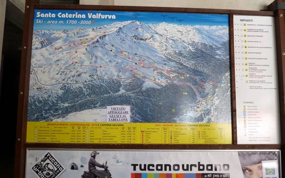 Valfurva: indications de directions sur les domaines skiables – Indications de directions Santa Caterina Valfurva