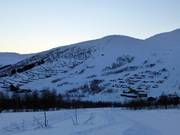 Domaine skiable Myrkdalen en soirée