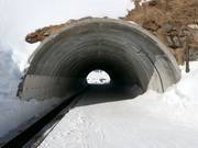 Tunnel de ski au Golmer Joch