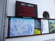 Plan des pistes avec informations d'exploitation actuelles