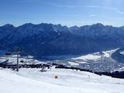 Vue depuis le Steinermandl sur Lienz et les Dolomites de Lienz