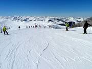 Les pistes faciles commencent au Steinbergkogel.