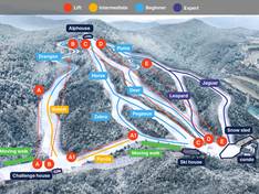 Plan des pistes Elysian Gangchon Resort