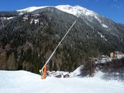 Lance à neige sur la descente vers la vallée