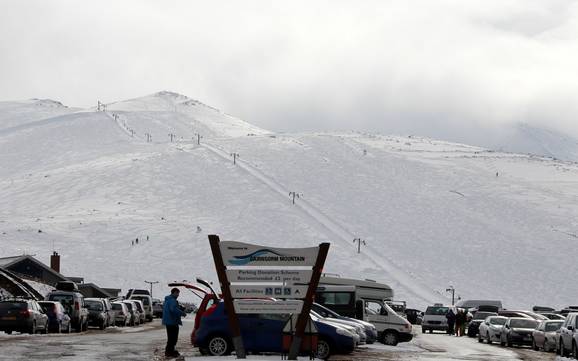 Le plus grand dénivelé dans le parc national de Cairngorms – domaine skiable Cairngorm Mountain