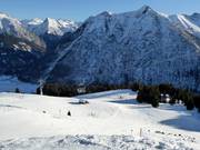 Départ des pistes à la station supérieure du Jöchelspitzbahn