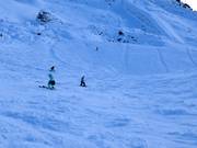 Piste très raide, non damée : Obere Böden Kletterwand
