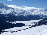 Pistes de ski de fond sur le lac de Silvaplana