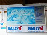 Plan des pistes à la station inférieure du téléphérique Passo Stelvio - Trincerone