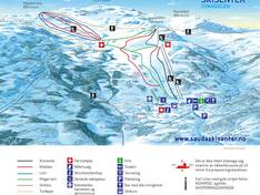 Plan des pistes Sauda Skisenter
