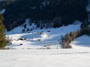 Vue sur la piste de ski de Trins
