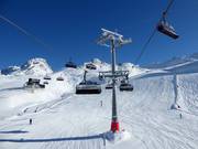 Flimjochbahn - 8 places | Télésiège rapide (débrayable) avec capots de protection et sièges chauffants