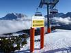 Tiroler Zugspitz Arena: indications de directions sur les domaines skiables – Indications de directions Lermoos – Grubigstein