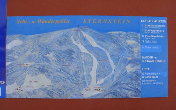 Urfahr-Umgebung: indications de directions sur les domaines skiables – Indications de directions Sternstein – Bad Leonfelden