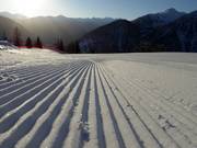 Excellente préparation des pistes dans le domaine skiable de Pejo