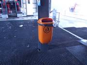 Poubelle au niveau de la remontée mécanique