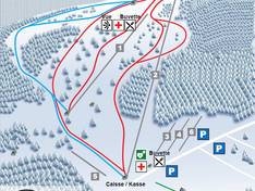 Plan des pistes Les Prés d'Orvin