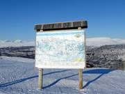 Plan des pistes dans la station de ski Ramundberget