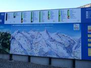 Panneau d'information détaillé avec des informations actualisées sur l'état de fonctionnement