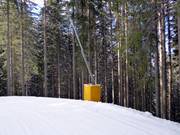 Enneigement par canons à neige sur l’Alpe Cermis