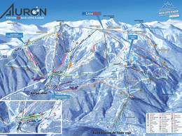 Plan des pistes Auron (Saint-Etienne-de-Tinée)