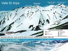 Plan des pistes Arpa Snowcats – Los Andes