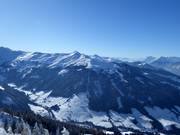 Vue sur les pistes du Wiedersberger Horn