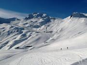 Vue sur les pistes à la Parsennhütte