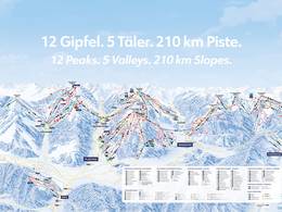 Plan des pistes Snow Space Salzburg – Flachau/Wagrain/St. Johann-Alpendorf