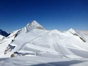 Vue sur les pistes de l’Olperer