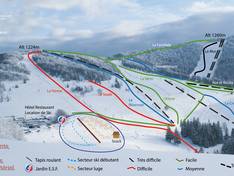 Plan des pistes Rouge Gazon