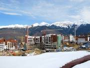 Chantier du Village Olympique – de nouveaux hôtels y sont en construction