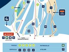 Plan des pistes Mont Bellevue