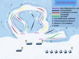 Plan des pistes Gora Zmeinaya – Obloutchie