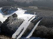 Les trois pistes de descente au Westfalenhang 1
