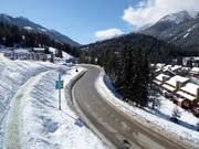 Route vers le domaine skiable Panorama
