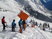 Canons à neige dans le Gaistal